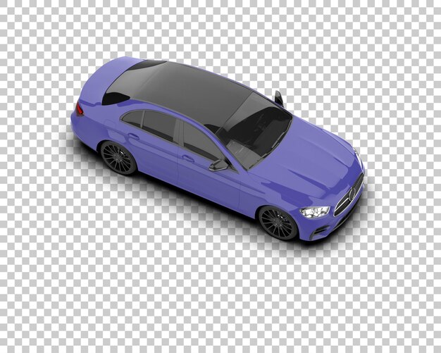 Escena de un coche moderno aislado en el fondo Ilustración de renderización 3D