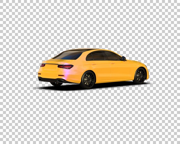 Escena de un coche moderno aislado en el fondo Ilustración de renderización 3D