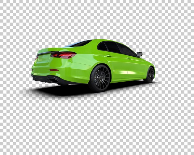 Escena de un coche moderno aislado en el fondo Ilustración de renderización 3D