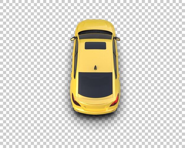 Escena de un coche moderno aislado en el fondo Ilustración de renderización 3D