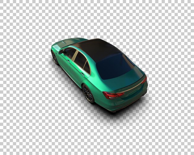 Escena de un coche moderno aislado en el fondo Ilustración de renderización 3D