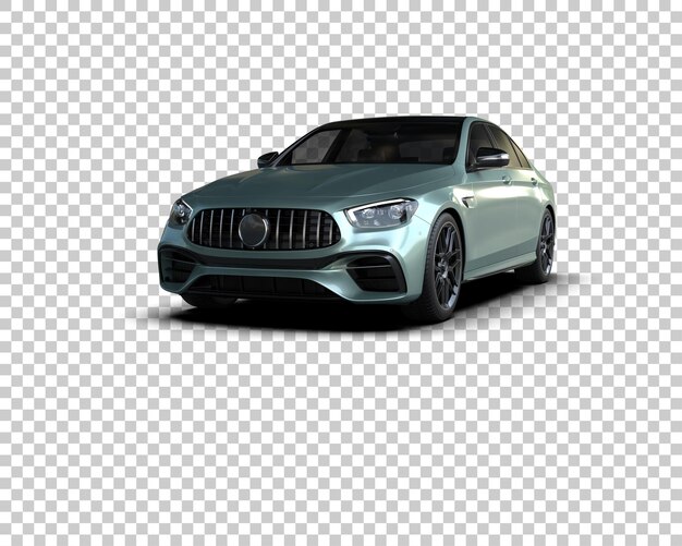 Escena de un coche moderno aislado en el fondo Ilustración de renderización 3D