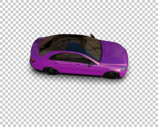 Escena de un coche moderno aislado en el fondo Ilustración de renderización 3D