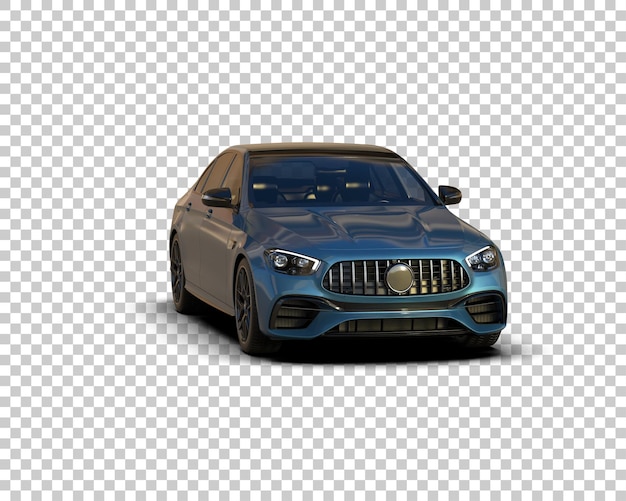 Escena de un coche moderno aislado en el fondo Ilustración de renderización 3D