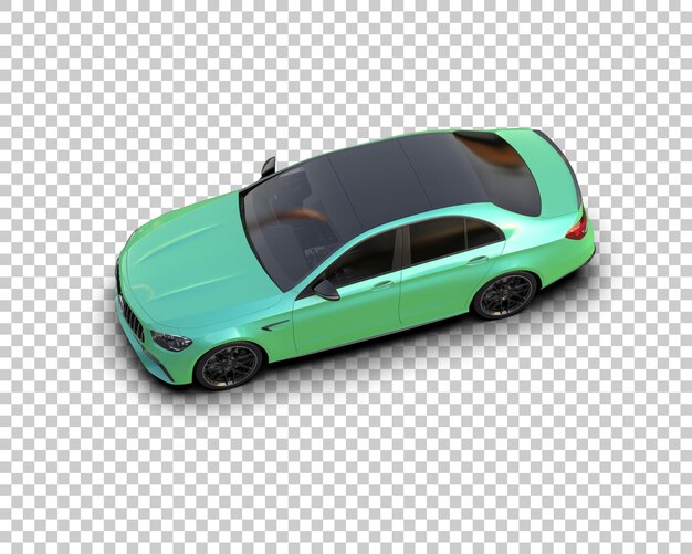 Escena de un coche moderno aislado en el fondo Ilustración de renderización 3D