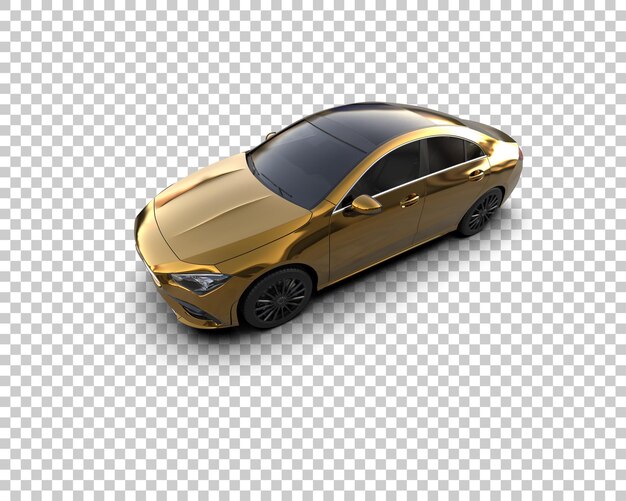 Escena de un coche moderno aislado en el fondo Ilustración de renderización 3D