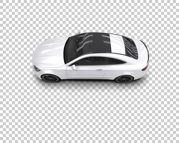 Escena de un coche moderno aislado en el fondo Ilustración de renderización 3D