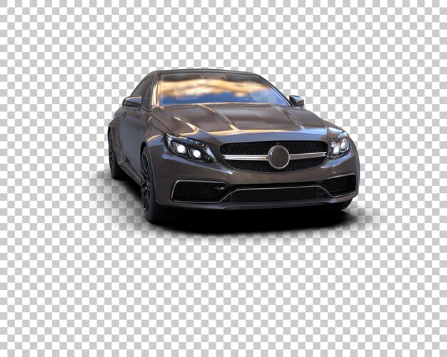 Escena de un coche moderno aislado en el fondo Ilustración de renderización 3D