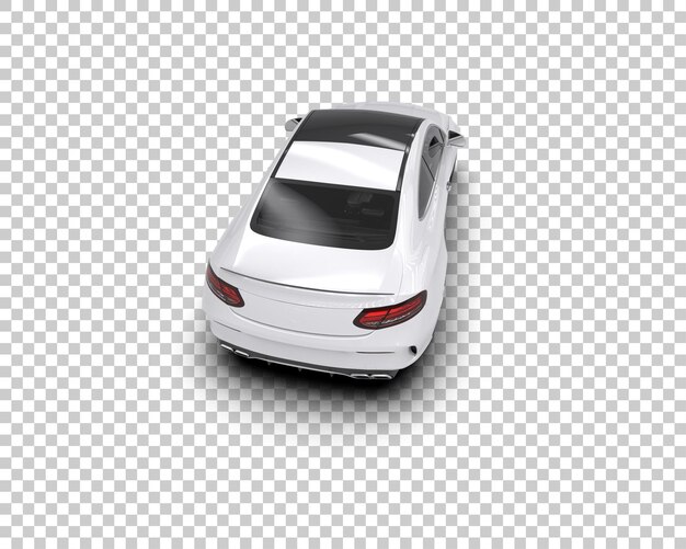 Escena de un coche moderno aislado en el fondo Ilustración de renderización 3D