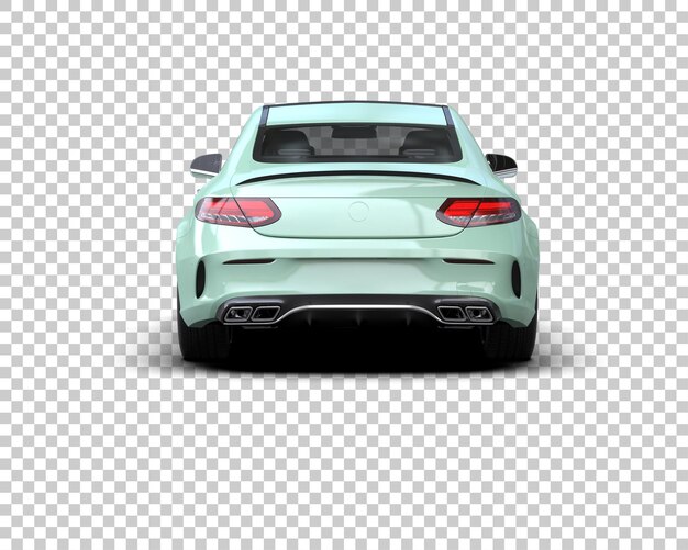Escena de un coche moderno aislado en el fondo Ilustración de renderización 3D