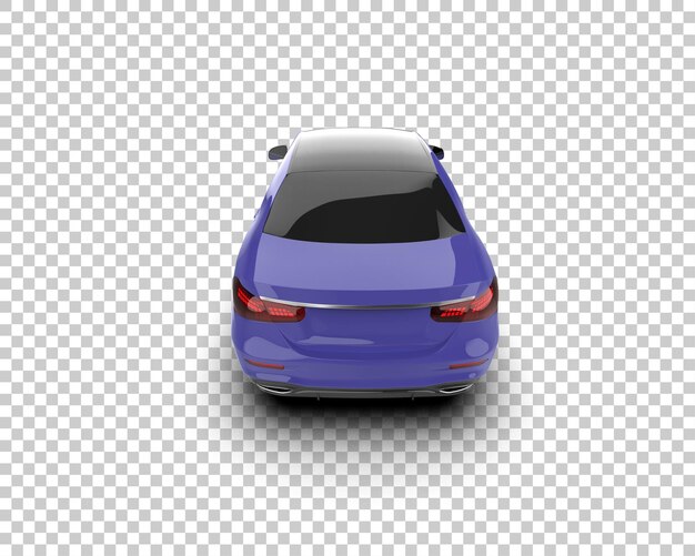 Escena de un coche moderno aislado en el fondo Ilustración de renderización 3D