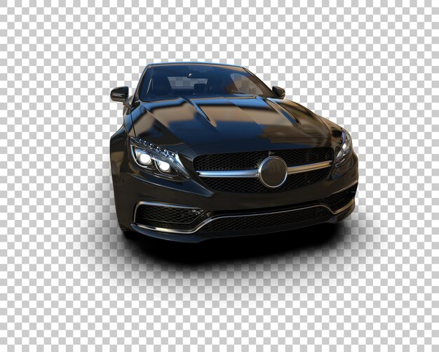 Escena de un coche moderno aislado en el fondo Ilustración de renderización 3D