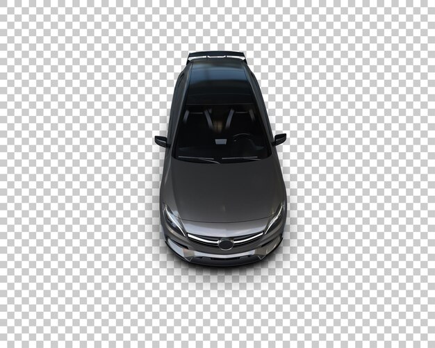 Escena de un coche moderno aislado en el fondo Ilustración de renderización 3D