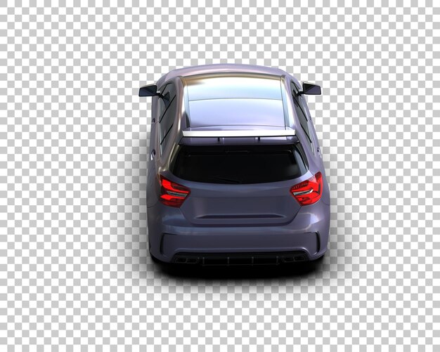 Escena de un coche moderno aislado en el fondo Ilustración de renderización 3D