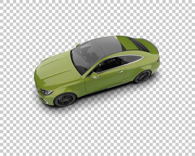 Escena de un coche moderno aislado en el fondo Ilustración de renderización 3D
