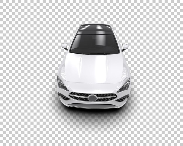 Escena de un coche moderno aislado en el fondo Ilustración de renderización 3D