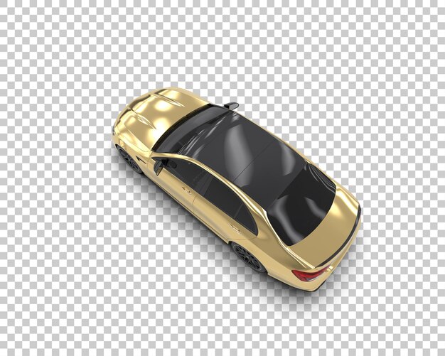 Escena de un coche moderno aislado en el fondo Ilustración de renderización 3D