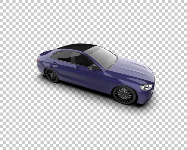 Escena de un coche moderno aislado en el fondo Ilustración de renderización 3D