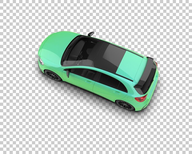Escena de un coche moderno aislado en el fondo Ilustración de renderización 3D