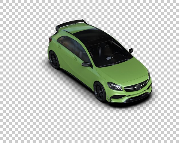 Escena de un coche moderno aislado en el fondo Ilustración de renderización 3D