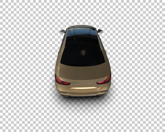 Escena de un coche moderno aislado en el fondo Ilustración de renderización 3D