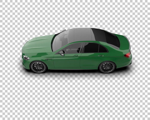 Escena de un coche moderno aislado en el fondo Ilustración de renderización 3D