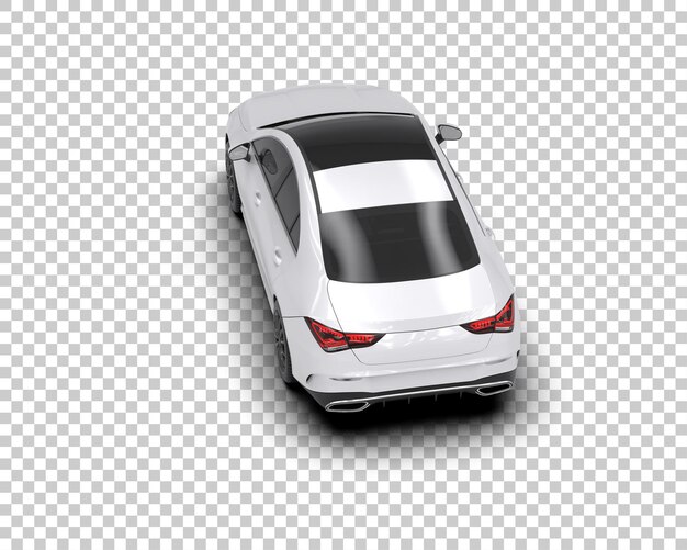 Escena de un coche moderno aislado en el fondo Ilustración de renderización 3D