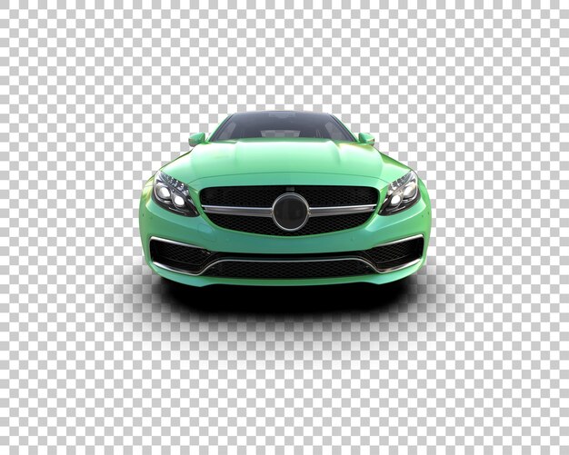 Escena de un coche moderno aislado en el fondo Ilustración de renderización 3D