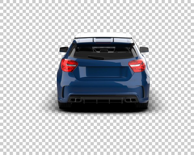 Escena de un coche moderno aislado en el fondo Ilustración de renderización 3D