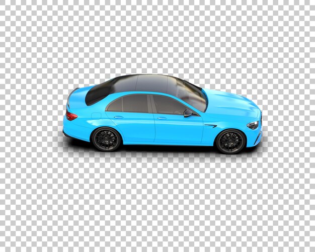 Escena de un coche moderno aislado en el fondo Ilustración de renderización 3D