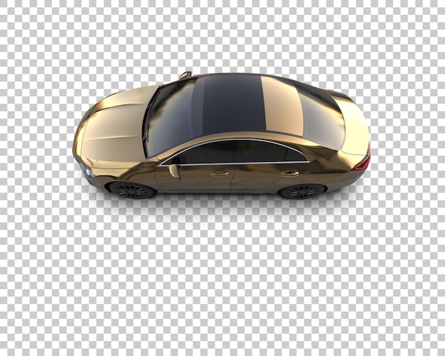 Escena de un coche moderno aislado en el fondo Ilustración de renderización 3D