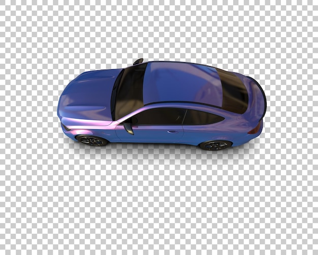 Escena de un coche moderno aislado en el fondo Ilustración de renderización 3D