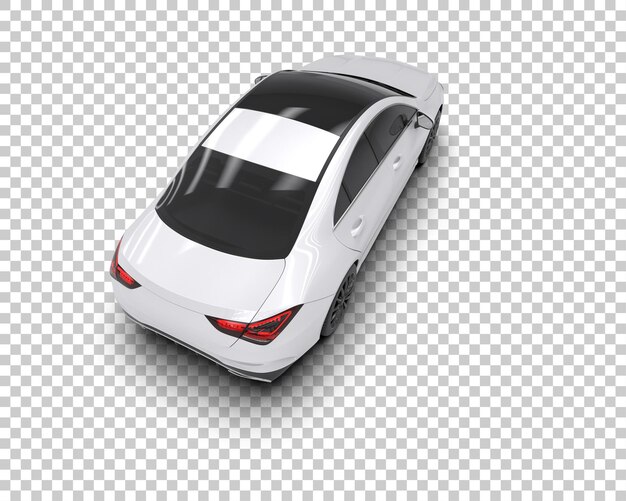 Escena de un coche moderno aislado en el fondo Ilustración de renderización 3D