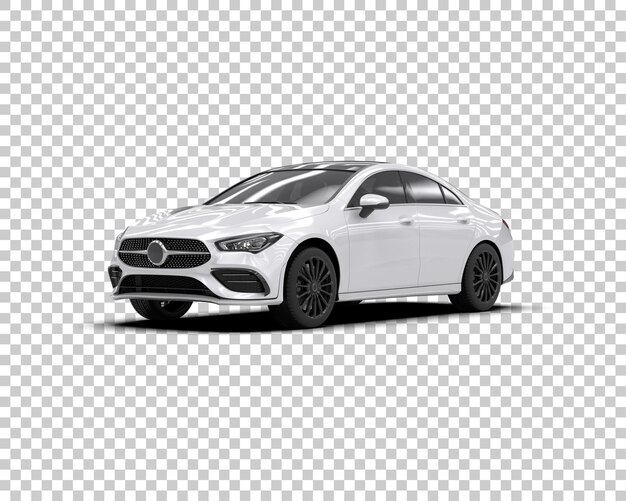 Escena de un coche moderno aislado en el fondo Ilustración de renderización 3D