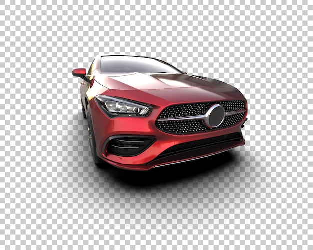 Escena de un coche moderno aislado en el fondo Ilustración de renderización 3D