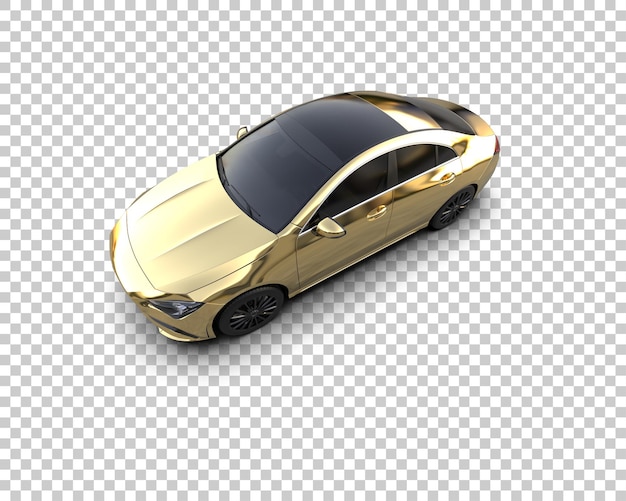 Escena de un coche moderno aislado en el fondo Ilustración de renderización 3D