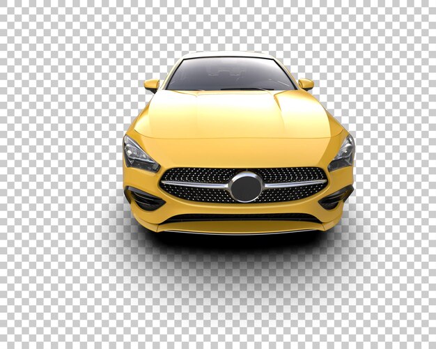 Escena de un coche moderno aislado en el fondo Ilustración de renderización 3D