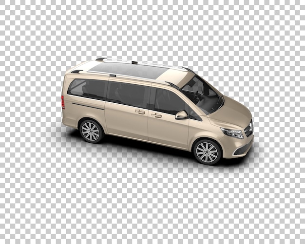 Escena de un coche moderno aislado en el fondo Ilustración de renderización 3D