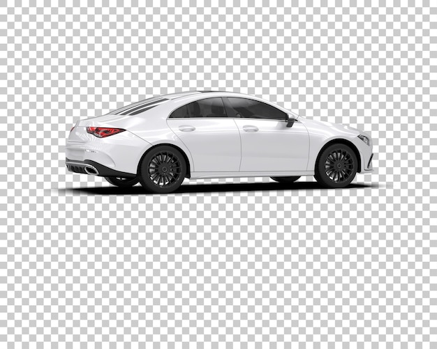 Escena de un coche moderno aislado en el fondo Ilustración de renderización 3D
