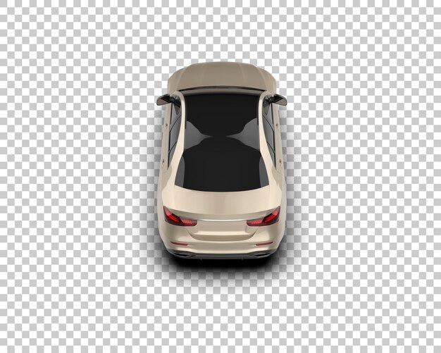 Escena de un coche moderno aislado en el fondo Ilustración de renderización 3D