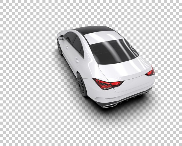 Escena de un coche moderno aislado en el fondo Ilustración de renderización 3D