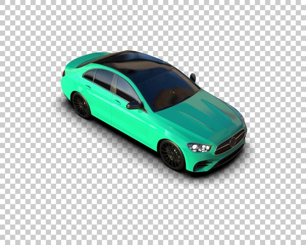 Escena de un coche moderno aislado en el fondo Ilustración de renderización 3D