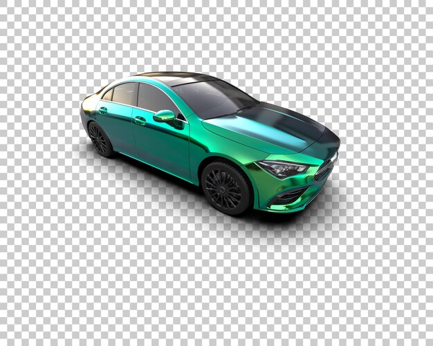 Escena de un coche moderno aislado en el fondo Ilustración de renderización 3D