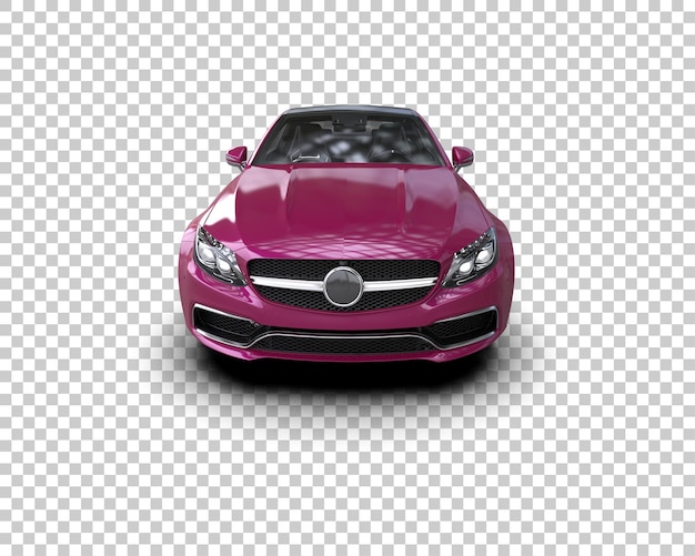 Escena de un coche moderno aislado en el fondo Ilustración de renderización 3D