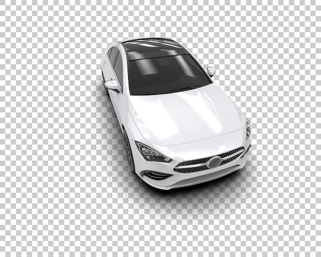 Escena de un coche moderno aislado en el fondo Ilustración de renderización 3D