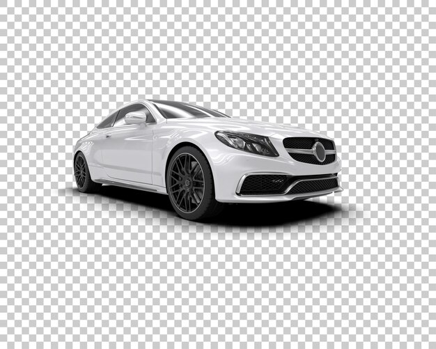 Escena de un coche moderno aislado en el fondo Ilustración de renderización 3D