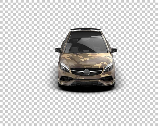 Escena de un coche moderno aislado en el fondo Ilustración de renderización 3D
