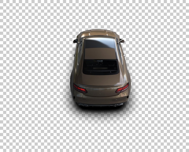 Escena de un coche moderno aislado en el fondo Ilustración de renderización 3D
