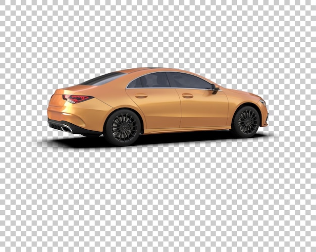 Escena de un coche moderno aislado en el fondo Ilustración de renderización 3D
