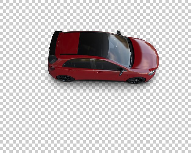 Escena de un coche moderno aislado en el fondo Ilustración de renderización 3D